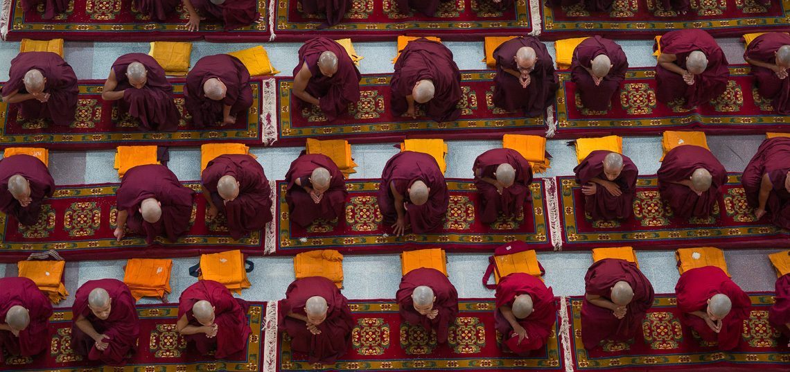 ड्रेपुंग महाविहार में भिक्षु उपसंपदा समारोह