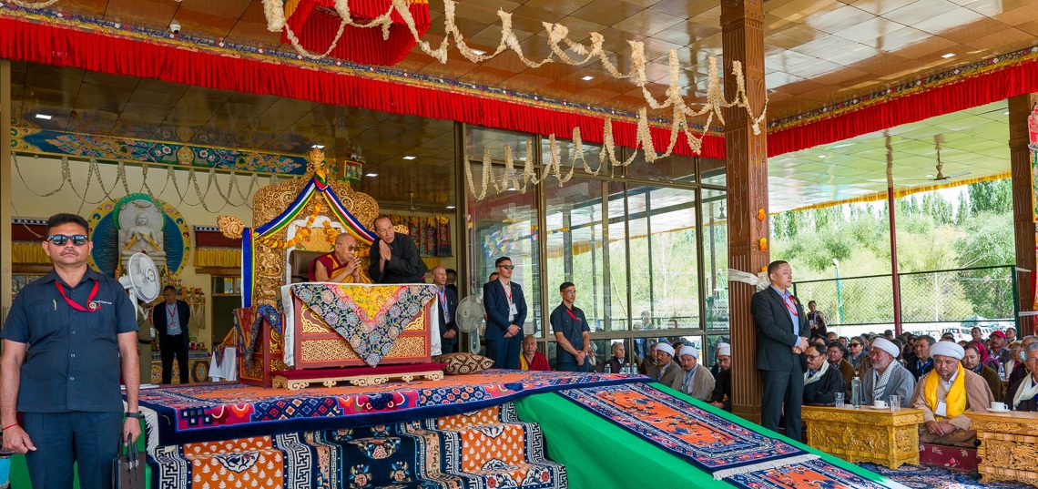 परम पावन के सम्मान में लेह, लद्दाख में समारोह