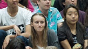 परम पावन दलाई लामा का अमेरिकन एम्बेसी स्कूल में व्याख्यान