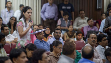 जामिआ मिलिआ इस्लामिआ विश्वविद्यालय में विद्यार्थियों के साथ प्रश्नोत्तर 